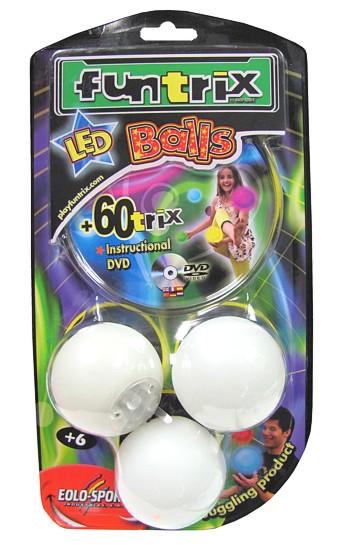 Žonglovací míčky svítící ve tmě+ DVD