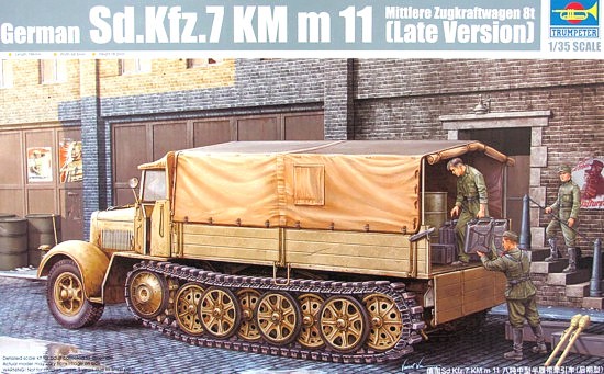 Slepovací model Trumpeter 1:35 Německý polopásový nákladní vůz Sd.Kfz. 7 KM m 11 *