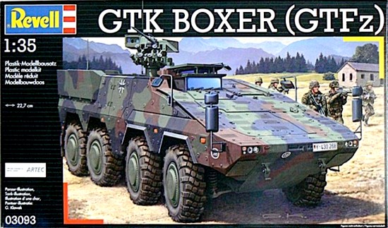 Slepovací model Revell 1:35 Vojenský obrněný transportér GTK Boxer *