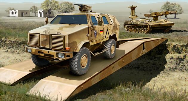 Slepovací model Revell  1:72 Mostní tank Biber a  obrněné vozidlo Dingo 1 *