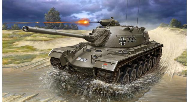 Slepovací model Revell 1:35 Německý tank M48 A2 / A2C *