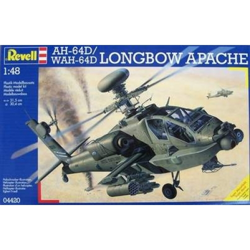 Slepovací model Revell 1:48 Apache AH-64D GB/US *