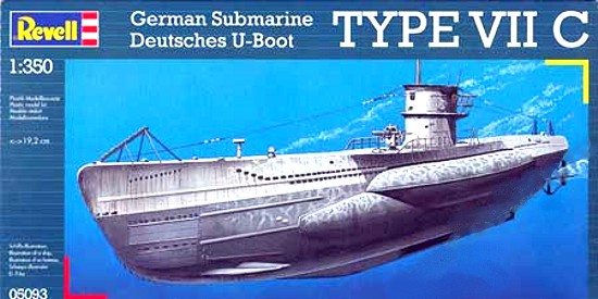 Slepovací model Revell  1:350 Německá ponorka U-Boot TYPE VII C *