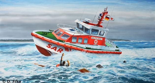 Slepovací model Revell 1:72 Záchranný člun pobřežní hlídky WALTER ROSE - VERENA *