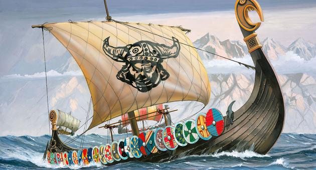 Slepovací model Revell 1:50 Vikingská loď *