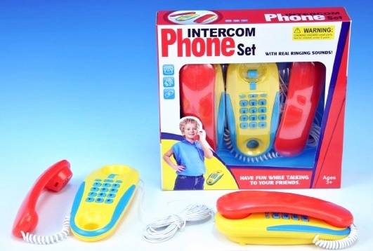 Dětské telefony z pokoje do pokoje žluto/červené * *