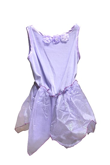 Kostým - Šaty fialové s fialkami víla Lalu