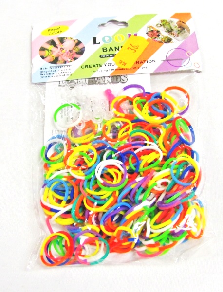 Výroba náramků z gumiček Rainbow 300ks dvoubarevné