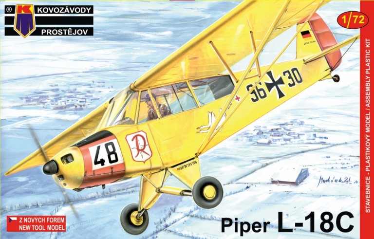 Slepovací model Kovozávody 1:72 Piper L-18C Germ., Lux., Belg. *