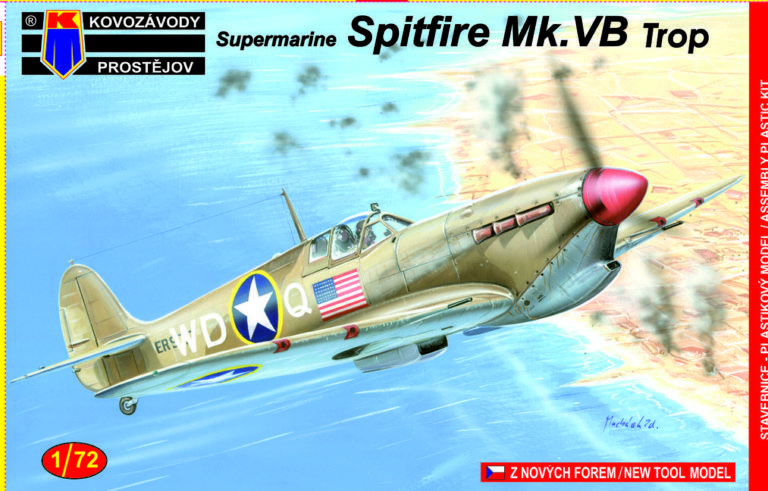 Slepovací model Kovozávody 1:72 Supermarine Spitfire MK.Vb Trop *