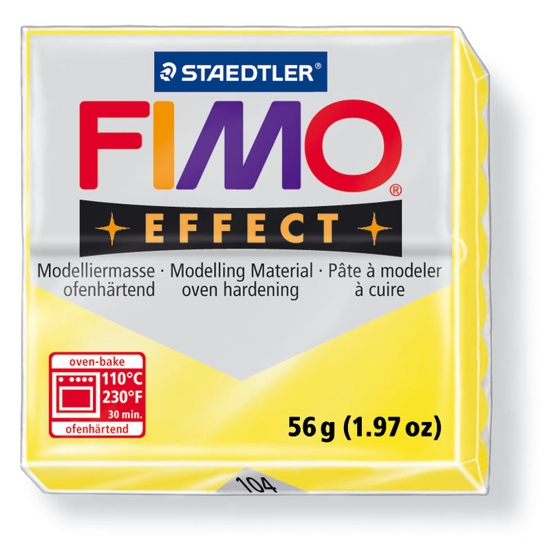 Výtvarná zapékací hmota FIMO EFEKT transparentní žlutá * *