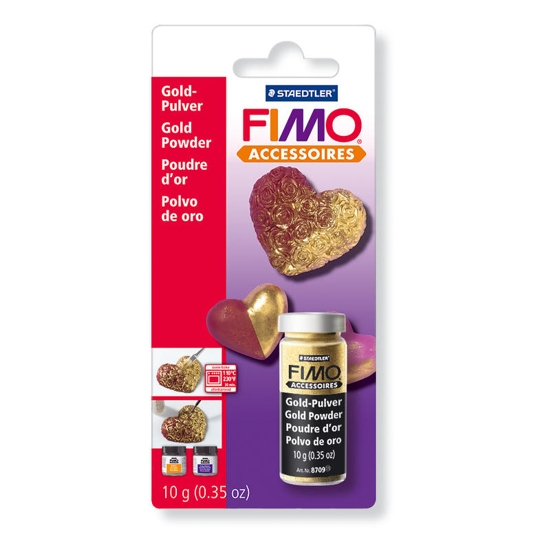 Metalický pudr zlatý k FIMO * *