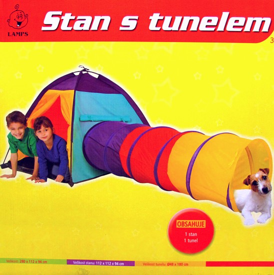 Skládací dětský stan iglů barevné s tunelem