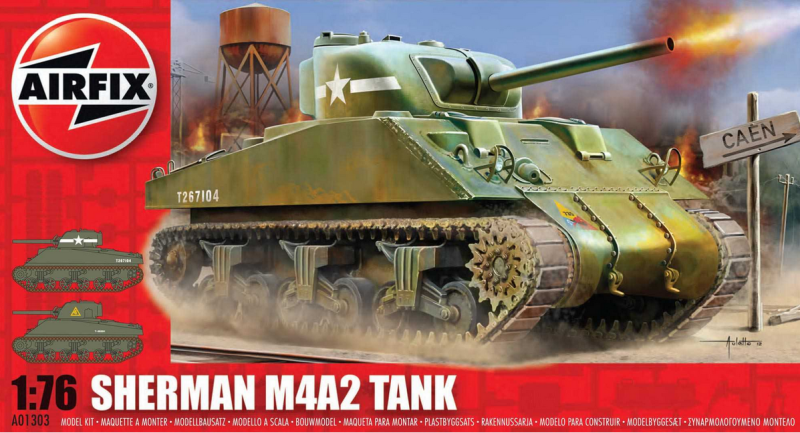 Slepovací model Airfix 1:76 Sherman M4 MkI Tank *