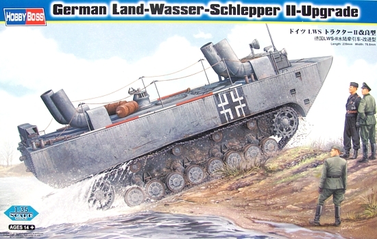 Slepovací model Hobby Boss 1:35 Německý obojživelný transportér Land Wasser Schlepper II Upgrade *