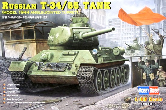 Slepovací model Hobby Boss 1:48 Russian T34/85 1944 *