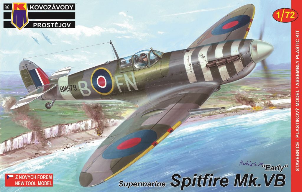 Slepovací model Kovozávody 1:72 Supermarine Spitfire Mk.VB Early RAF *