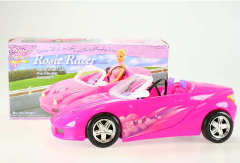 Nábytek Glorie pro panenky Barbie - Auto růžové Rosie *