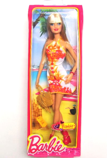 Barbie Mattel Fashion v květovaných šatech *