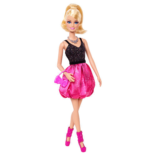 Barbie Mattel Fashion v růžové sukni *