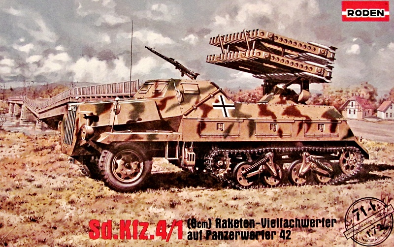 Slepovací model Roden 1:72  Obrněný transportér Sd.Kfz 4/1 s raketometem  *