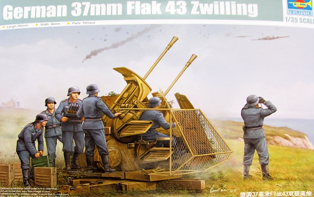 Slepovací model Trumpeter 1:35 German 37mm Flak 43 Zwiling *